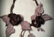 Necklace and Earrings  " Purple charm "