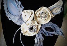 Necklace "Frozen Roses"