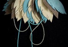 Necklace "Frosted Leaves"