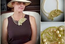 Necklace "Pearl Green"